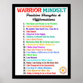 Poster bekräftelser - Warrior Mindset