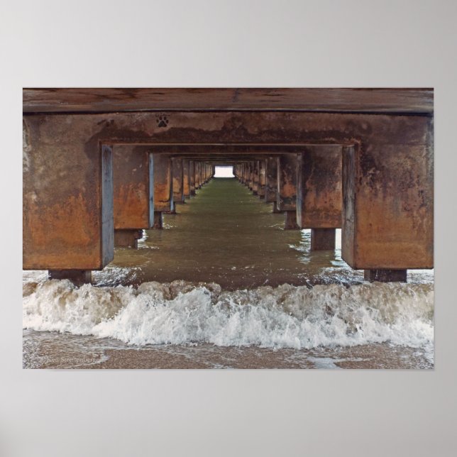POSTER, ’BENEATH HANALEI PIER’ (KAUAI, HAWAII) POSTER (Framsidan)