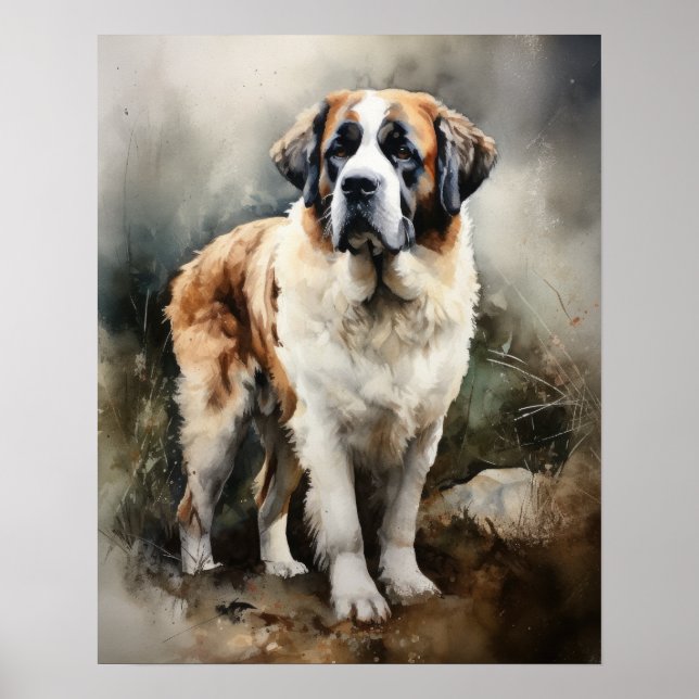 Poster Bernard Hund Art-utskrift (Framsidan)