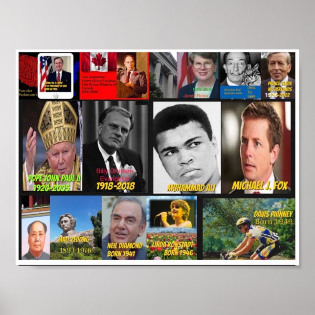 Poster berömd Parkinsons patienter (Framsidan)