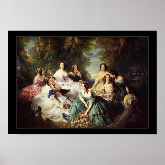 Poster Berömd Vintage Winterhalter Eugenie 1855 (Framsidan)
