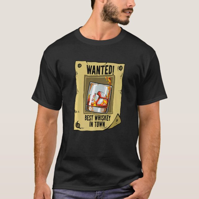Poster Best Whiskey-drickande T Shirt (Framsida)