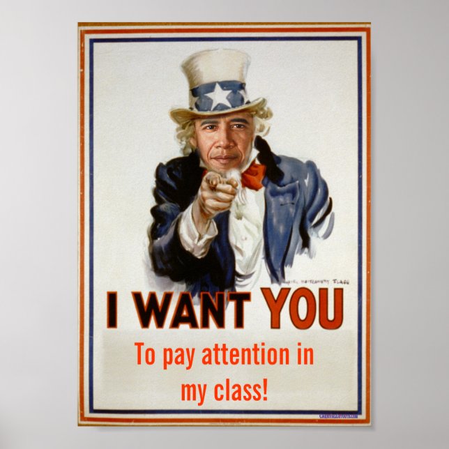 poster "betala uppmärksamhet i klass" (Framsidan)