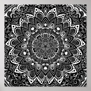 Poster Bevackra Mandala Mönster