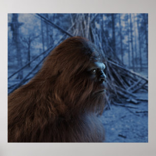POSTER BIGFOOT SASQUATCH PROFILE