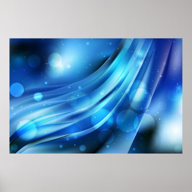 Poster blå Abstrakt (Framsidan)