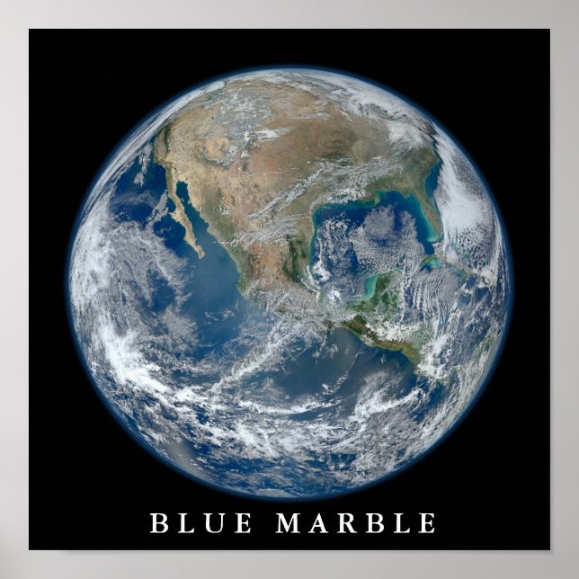Poster blå marble-Väster (Framsidan)