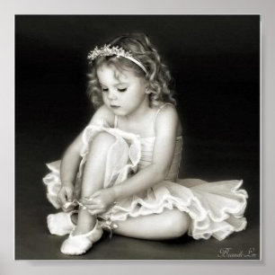 Poster - Black & White Ballerina Photo
