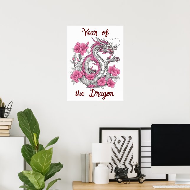 Poster blomma Dragon (Hemmakontoret)