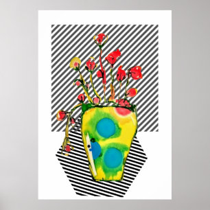 Poster blomma teckning