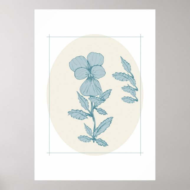 Poster blomma teckning (Framsidan)