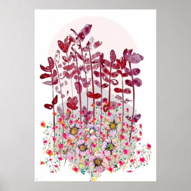 Poster blomma teckning (Framsidan)