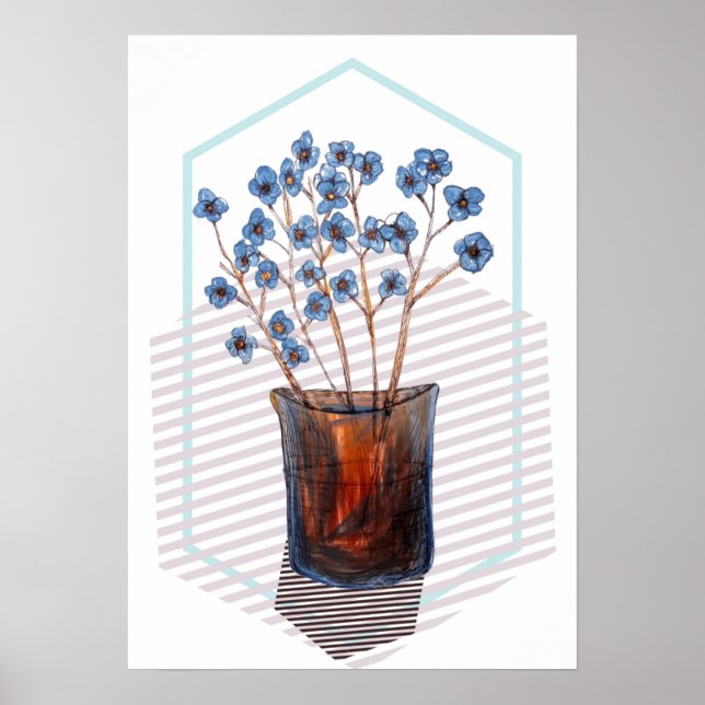 Poster blomma teckning (Framsidan)