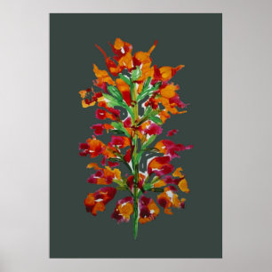 Poster blomma teckning