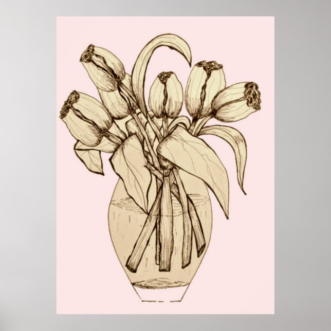 Poster blomma teckning (Framsidan)