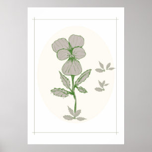 Poster blomma teckning