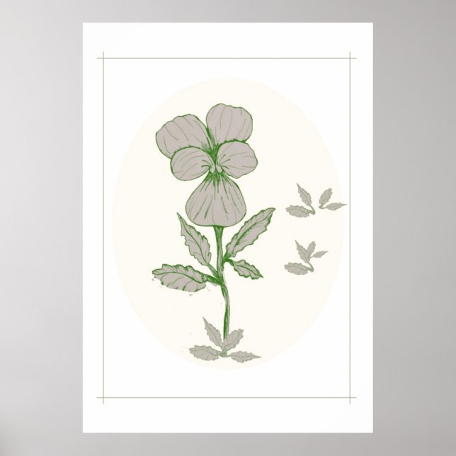 Poster blomma teckning (Framsidan)