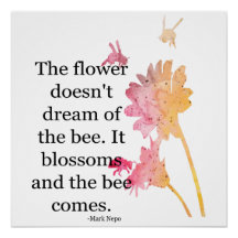 Poster Blomman drömmer inte om bina