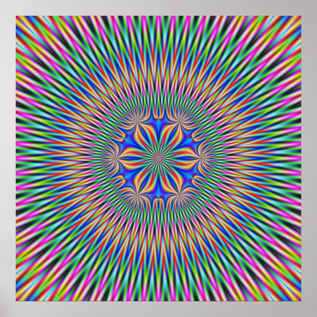 Poster Blommigt Motif i Färg (Framsidan)