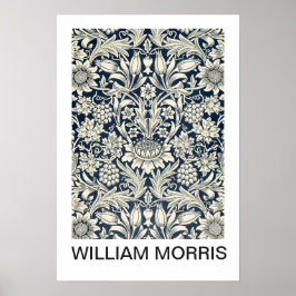 Poster - Blommigten William Morris B/W Skriv ut