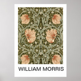 Poster - Blommigten William Morris Peach