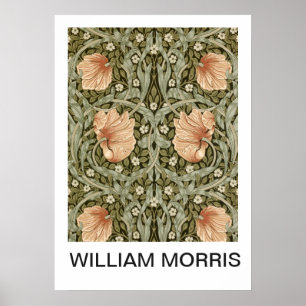 Poster - Blommigten William Morris Peach
