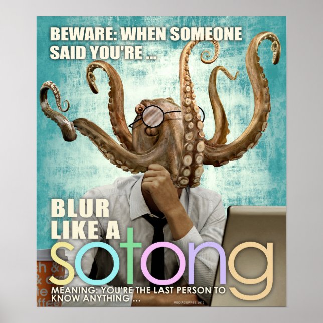 POSTER - BLUR SOM EN SOTONG - EN SINGAPORSLANG (Framsidan)