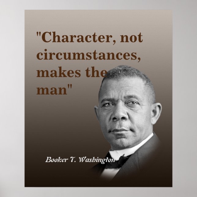 Poster booker T. Washington Quote Character (Framsidan)