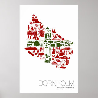 Poster "Bornholm Logo" 60 x 90 cm Hochformat