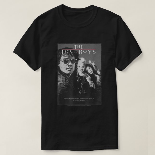 Poster borttappad Boys Group Shot Black White Movi T Shirt (Design framsida)