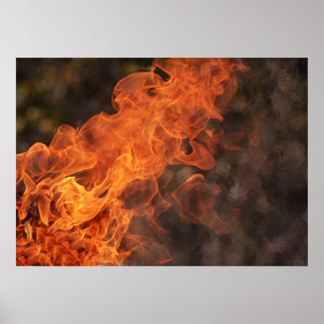 Poster brandflamma Värmebildsutskrift  (Framsidan)