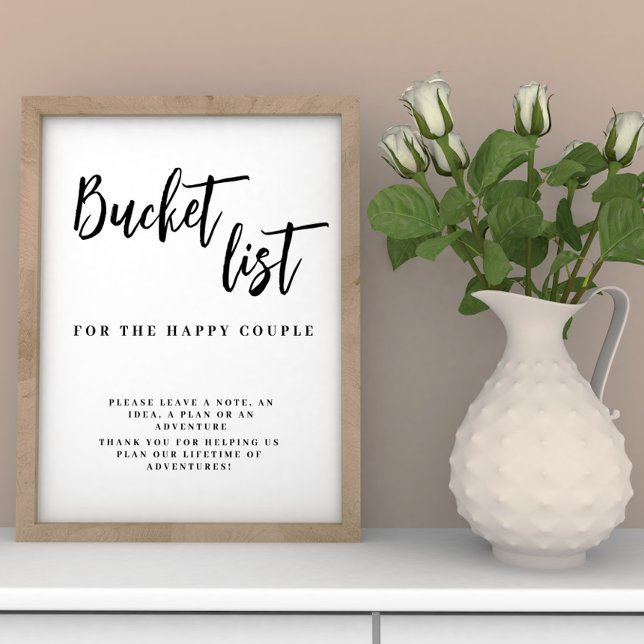 Poster Bucket List bröllop-tecken (Skapare uppladdad)