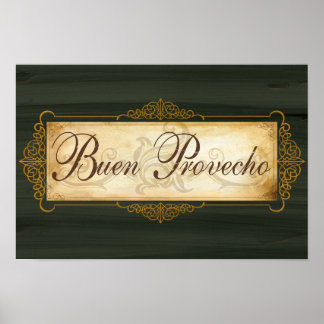 Poster Buon Provecho decor