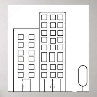 Poster Byggnad för disposition