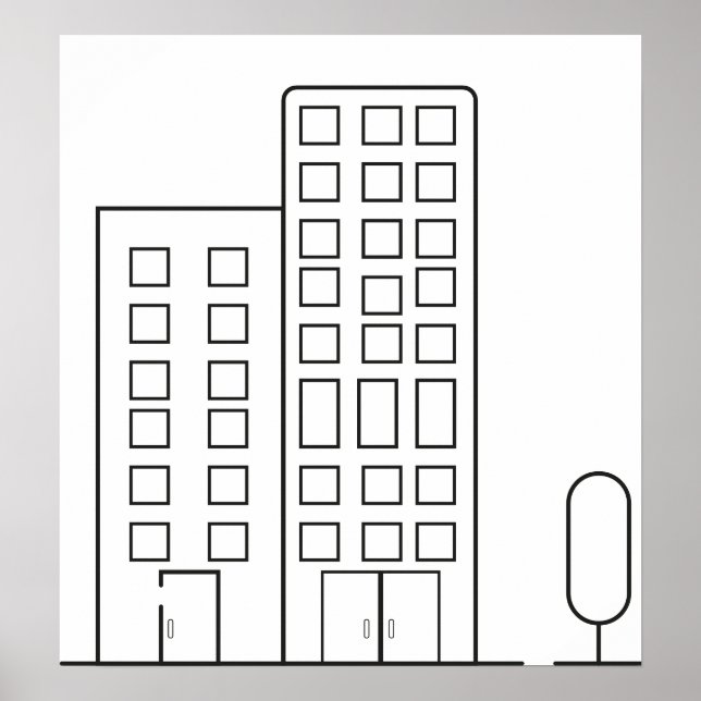 Poster Byggnad för disposition (Framsidan)