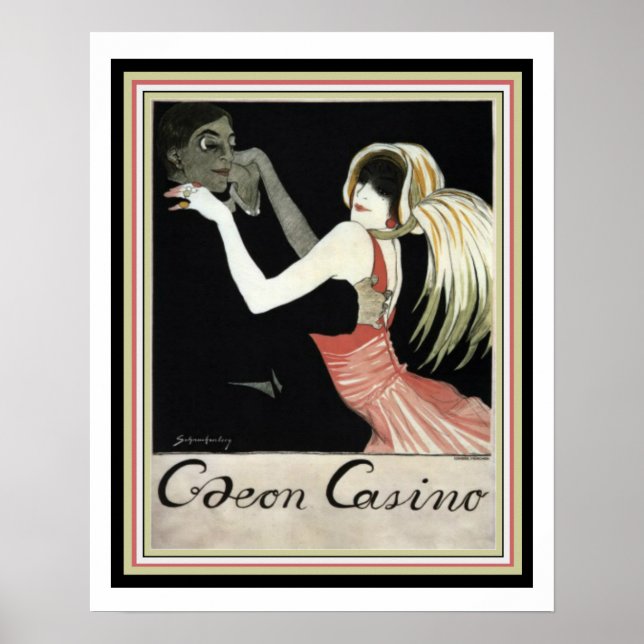 Poster Caeon Casino i Vintage annons (Framsidan)