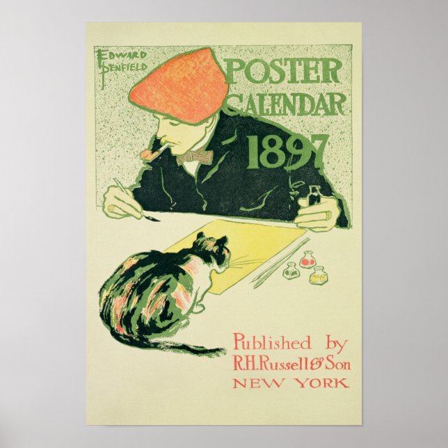 Poster Calendar, pub. av R.H. Russell & Son, 1897 (Framsidan)