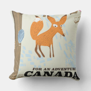 Poster Canada Fox vintage resor Kudde