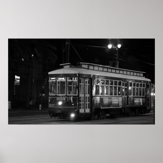 Poster Canal Street Trolley (B&W) (Framsidan)