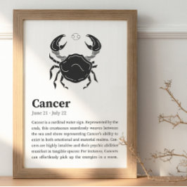 Poster Cancer Zodiac-tecken