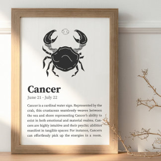 Poster Cancer Zodiac-tecken