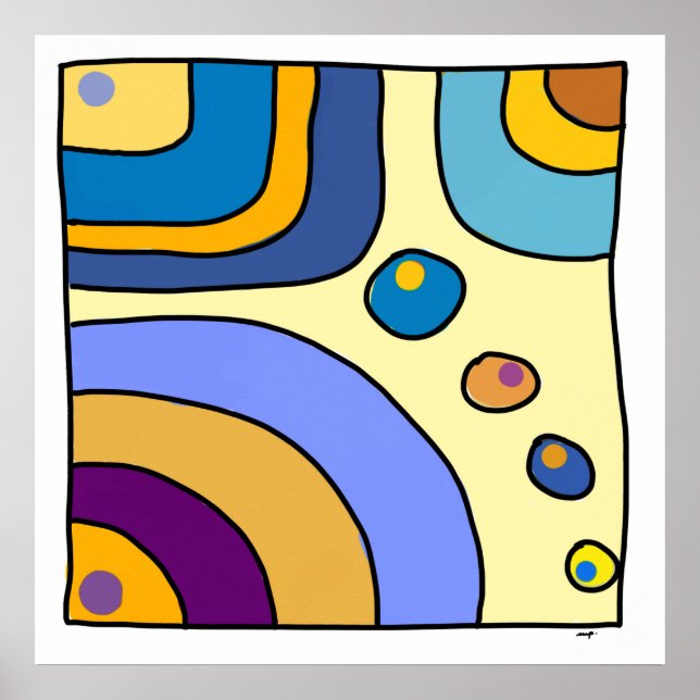 Poster carré moyen modèle "Bubble Gum Art" (Framsidan)