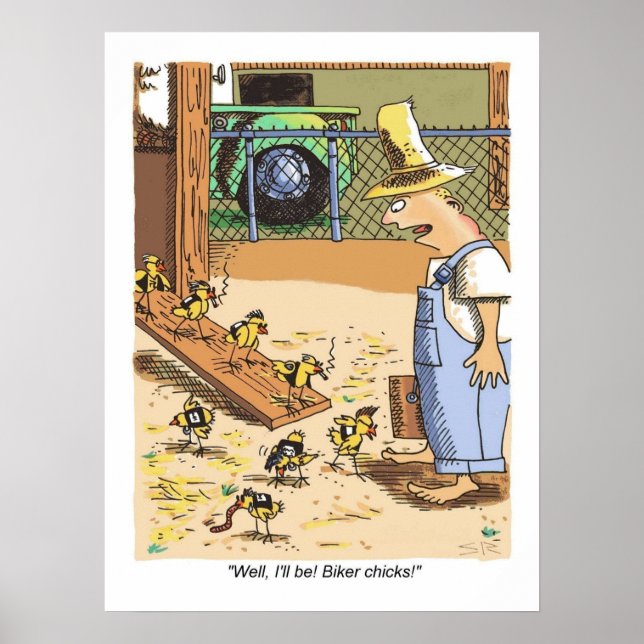 poster Chickar för biker (Framsidan)