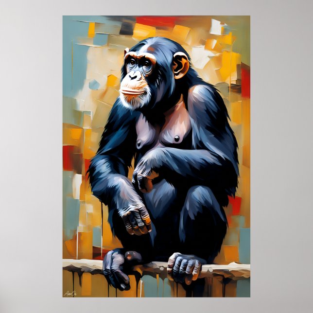 Poster | Chimpanzee | Konst (Framsidan)