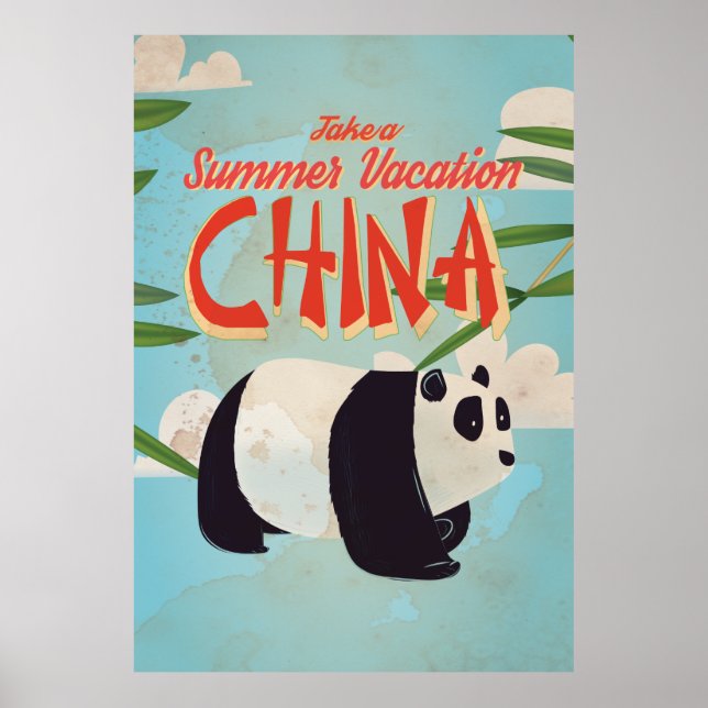 Poster China för vintage (Framsidan)