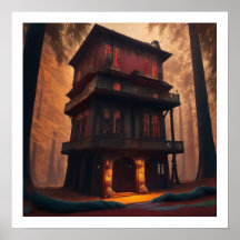 Poster Chinese maison illustration Matt 