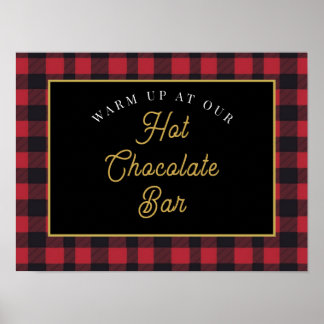 Póster Chocolate Bar Rótulo Buffalo Plaid Poster