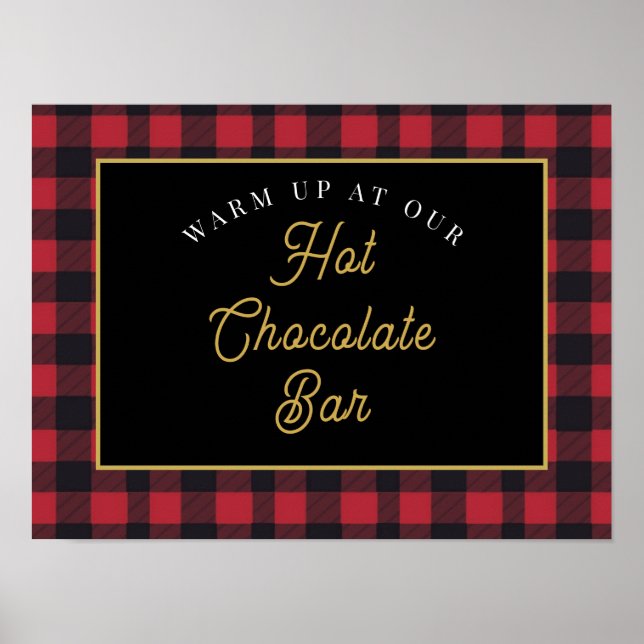 Póster Chocolate Bar Rótulo Buffalo Plaid Poster (Framsidan)