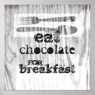 poster choklad för frukost i köket