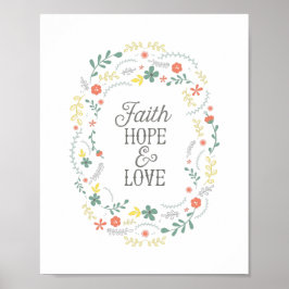 Poster Christian Faith Hope Kärlek WandeScripture